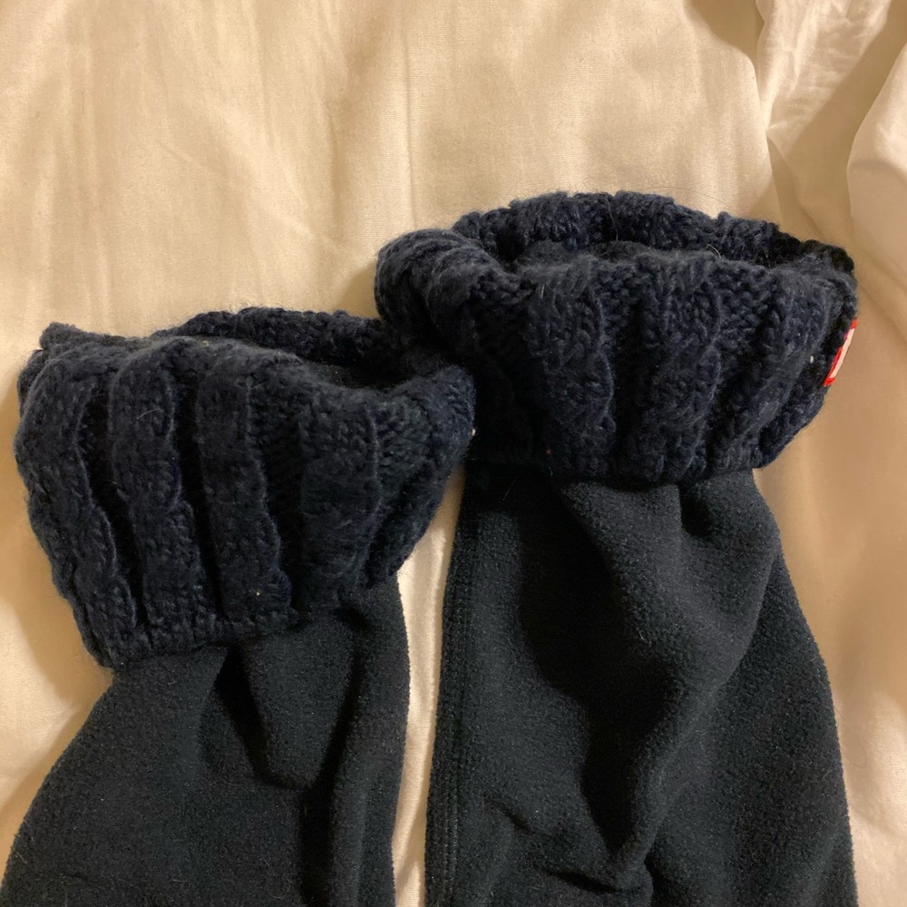 Hunter navy boot socks